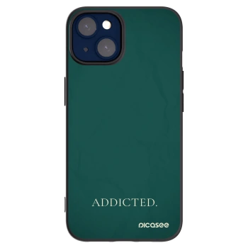 Picasee Μαύρη θήκη σιλικόνης για Apple iPhone 14 - Addicted