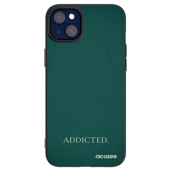 Picasee Μαύρη θήκη σιλικόνης για Apple iPhone 14 Plus - Addicted