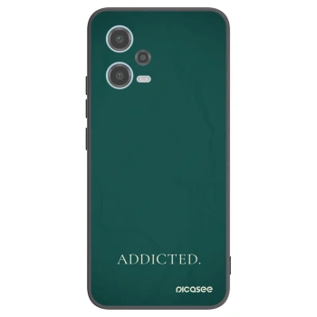 Picasee Μαύρη θήκη σιλικόνης για Xiaomi Redmi Note 12 5G - Addicted