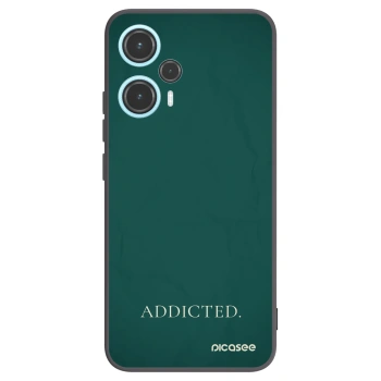 Picasee Μαύρη θήκη σιλικόνης για Xiaomi Poco F5 - Addicted