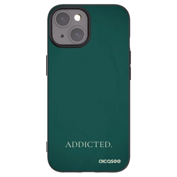 Picasee Μαύρη θήκη σιλικόνης για Apple iPhone 15 - Addicted