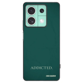 Picasee Μαύρη θήκη σιλικόνης για Xiaomi Redmi Note 13 5G - Addicted