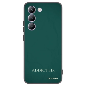 Picasee Μαύρη θήκη σιλικόνης για Vivo V40 SE 5G - Addicted
