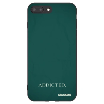 Picasee Μαύρη θήκη σιλικόνης για Apple iPhone 8 Plus - Addicted