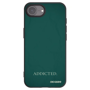 Picasee Μαύρη θήκη σιλικόνης για Apple iPhone 16e - Addicted