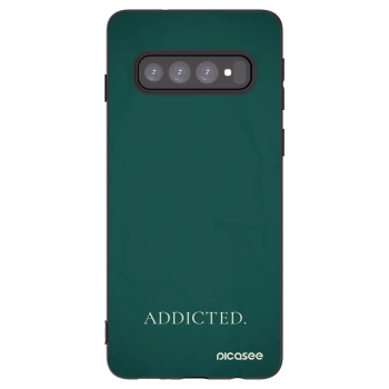 Picasee Μαύρη θήκη σιλικόνης για Samsung Galaxy S10 G973 - Addicted