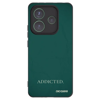 Picasee Μαύρη θήκη σιλικόνης για Xiaomi Redmi Note 14 5G - Addicted