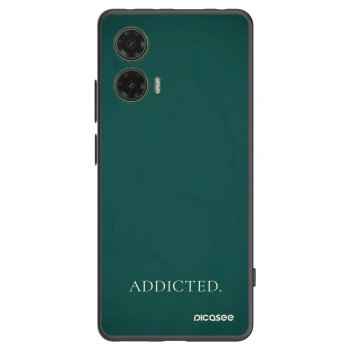 Picasee Μαύρη θήκη σιλικόνης για Motorola Moto G35 5G - Addicted
