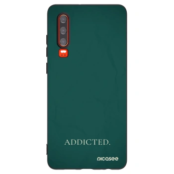 Picasee Μαύρη θήκη σιλικόνης για Huawei P30 - Addicted