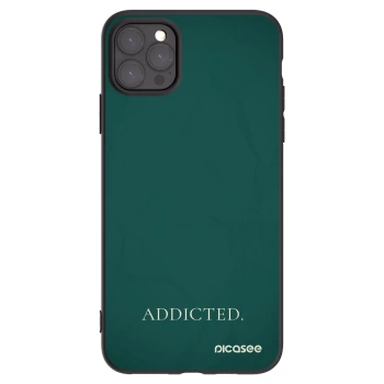 Picasee Μαύρη θήκη σιλικόνης για Apple iPhone 11 Pro Max - Addicted