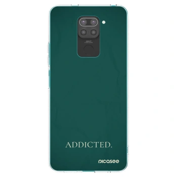 Picasee Μαύρη θήκη σιλικόνης για Xiaomi Redmi Note 9 - Addicted