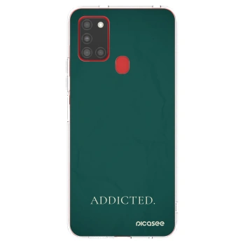 Picasee διαφανής θήκη σιλικόνης Samsung Galaxy A21s - Addicted