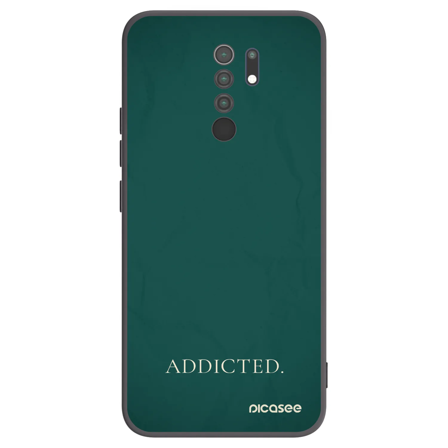 Picasee Μαύρη θήκη σιλικόνης για Xiaomi Redmi 9 - Addicted