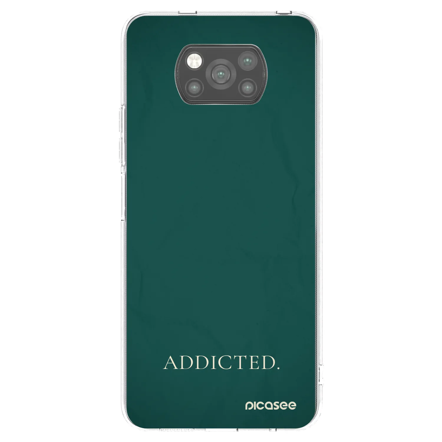 Picasee Μαύρη θήκη σιλικόνης για Xiaomi Poco X3 - Addicted