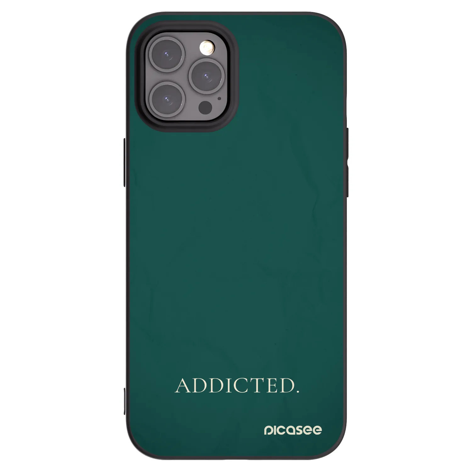 Picasee Μαύρη θήκη σιλικόνης για Apple iPhone 12 Pro Max - Addicted