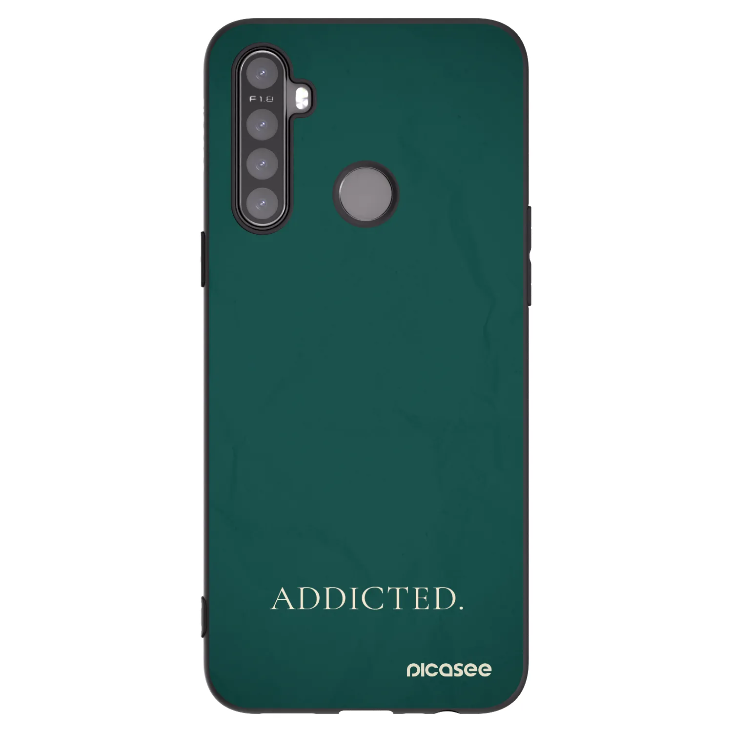 Picasee Μαύρη θήκη σιλικόνης για Realme 6i - Addicted
