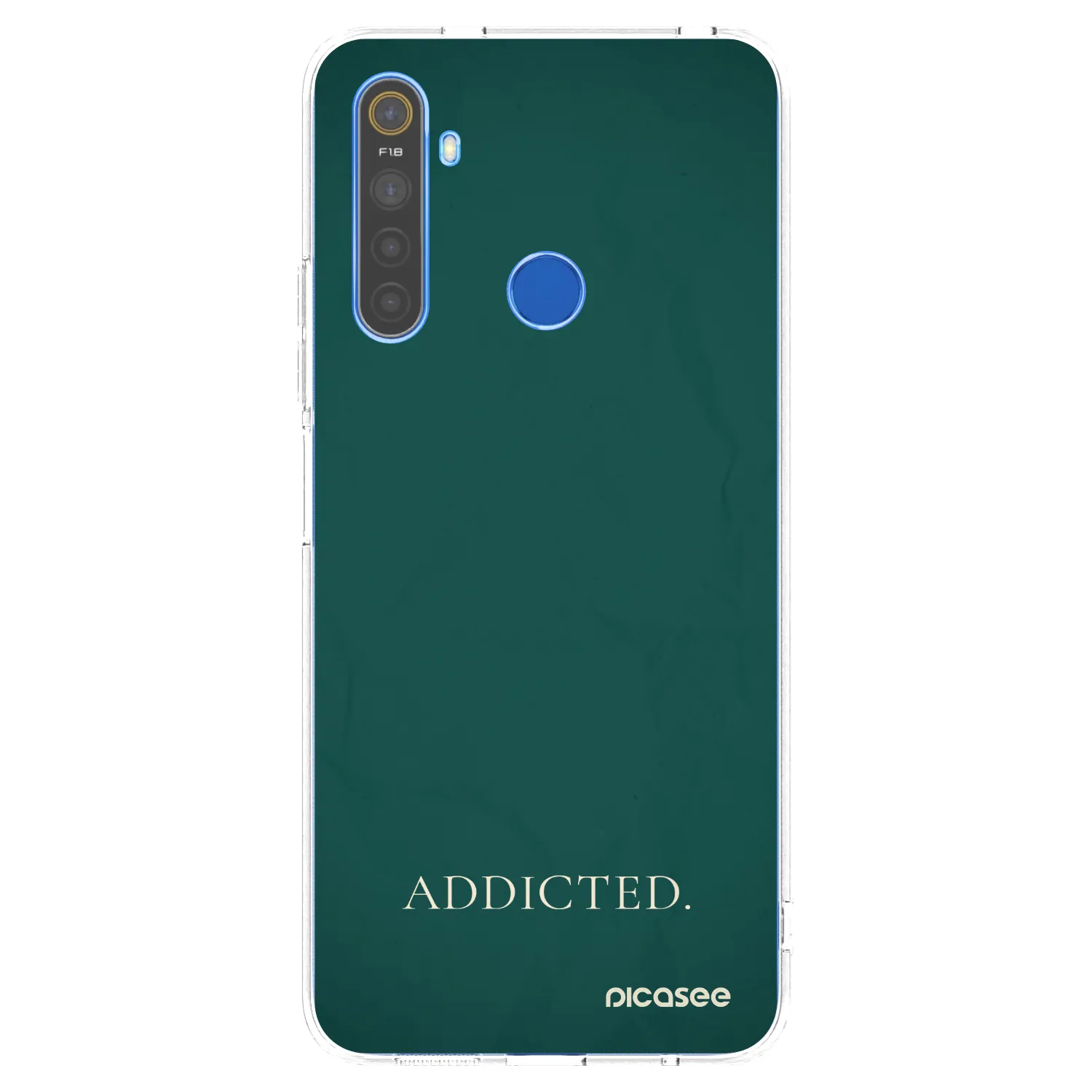 Picasee διαφανής θήκη σιλικόνης Realme 5 - Addicted