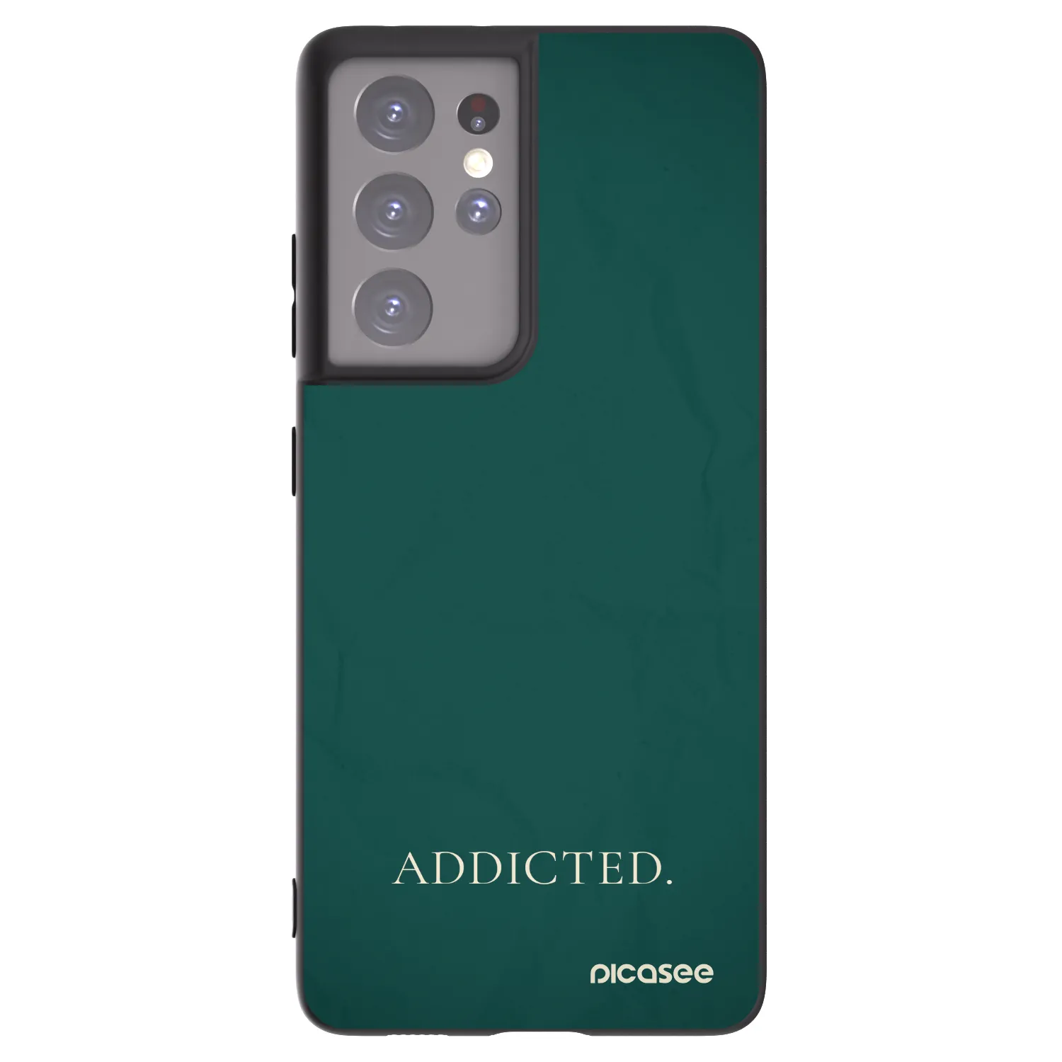 Picasee Μαύρη θήκη σιλικόνης για Samsung Galaxy S21 Ultra 5G G998B - Addicted