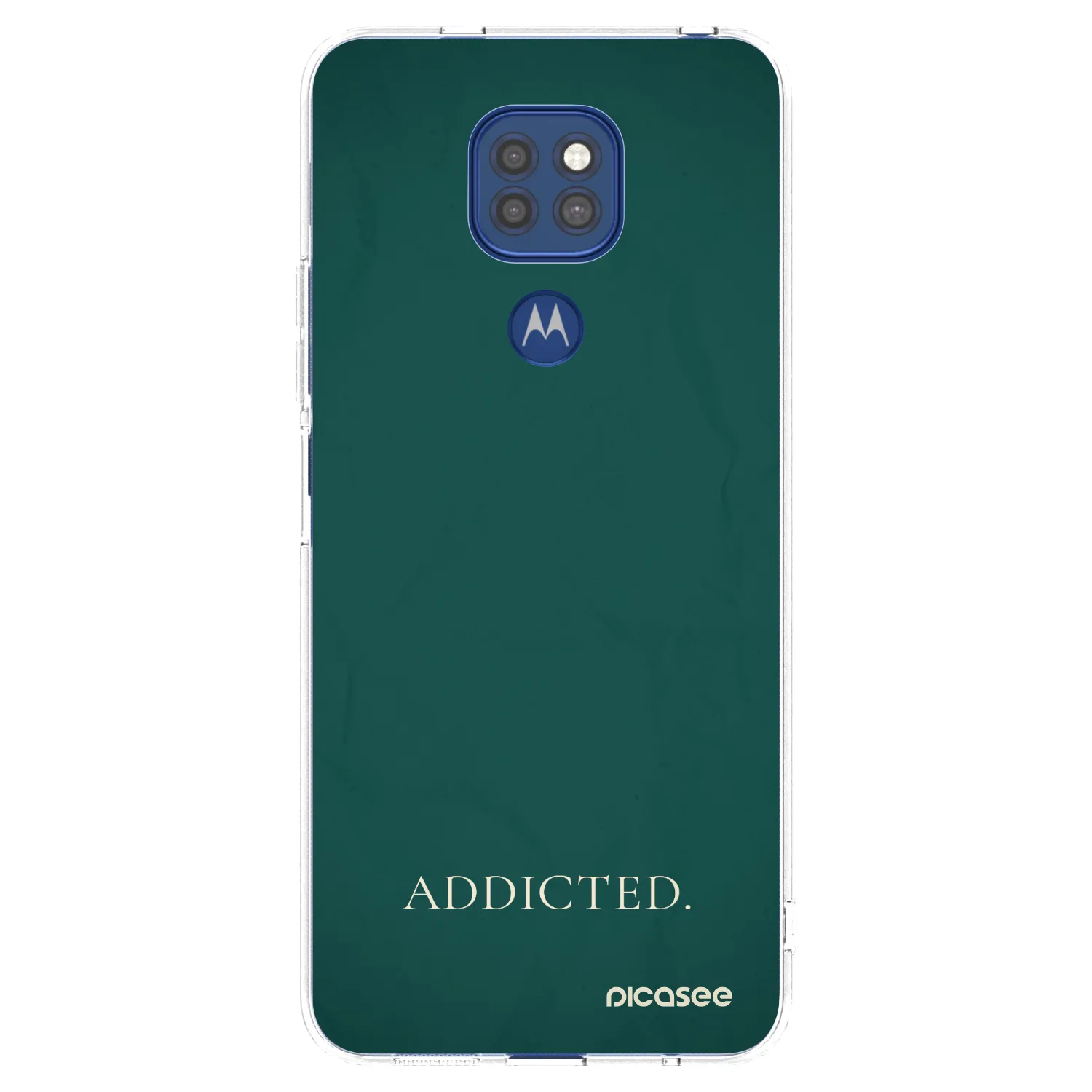 Picasee διαφανής θήκη σιλικόνης Motorola Moto G9 Play - Addicted