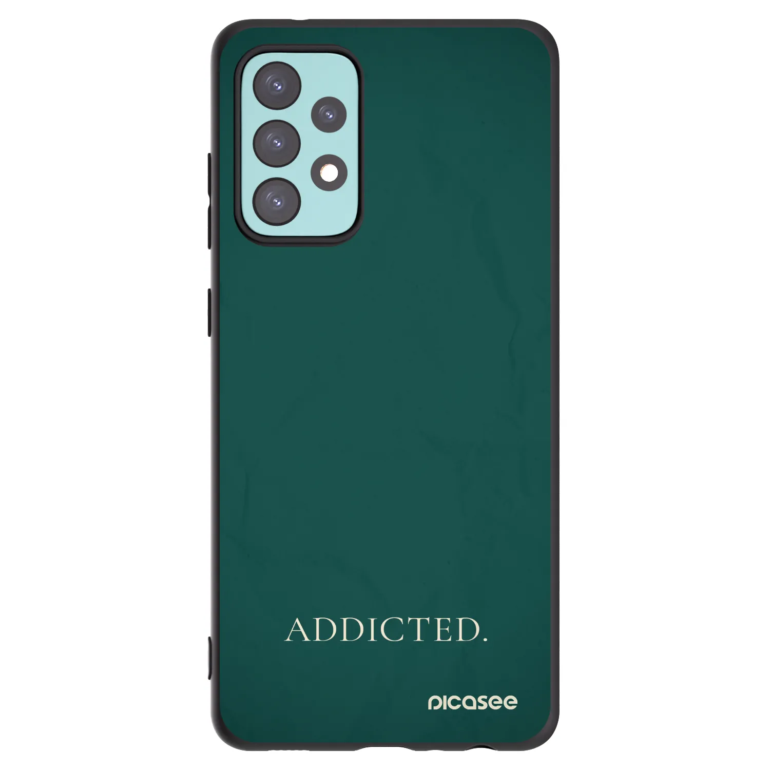 Picasee Μαύρη θήκη σιλικόνης για Samsung Galaxy A72 A725F - Addicted