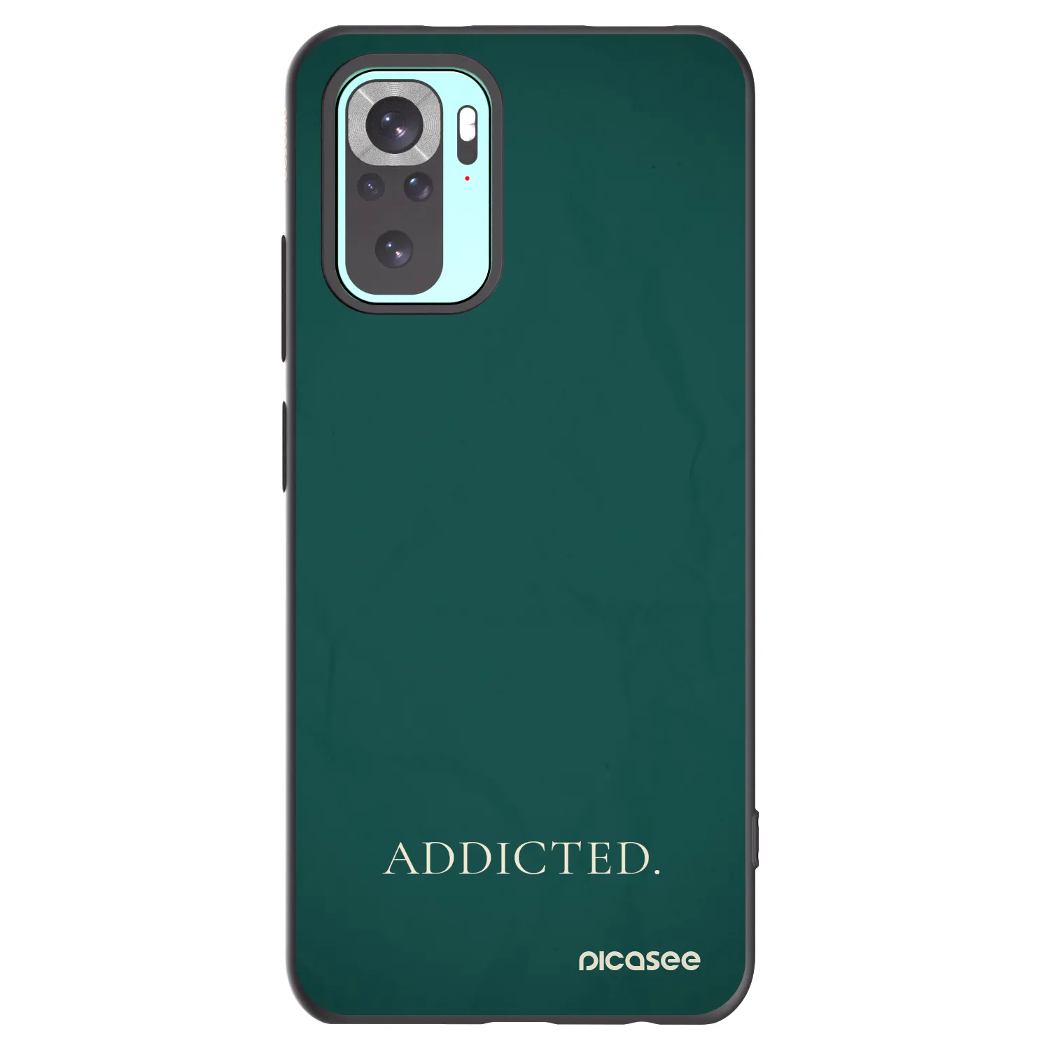 Picasee Μαύρη θήκη σιλικόνης για Xiaomi Redmi Note 10 Pro - Addicted