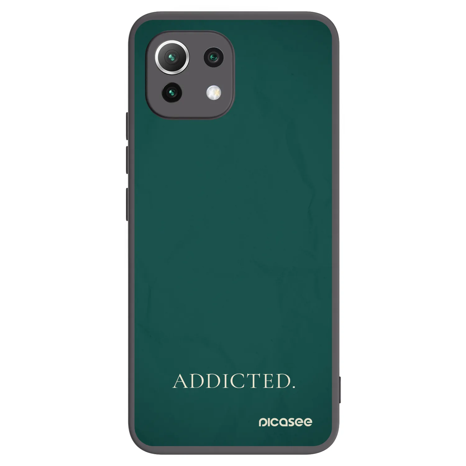 Picasee Μαύρη θήκη σιλικόνης για Xiaomi Mi 11 Lite - Addicted