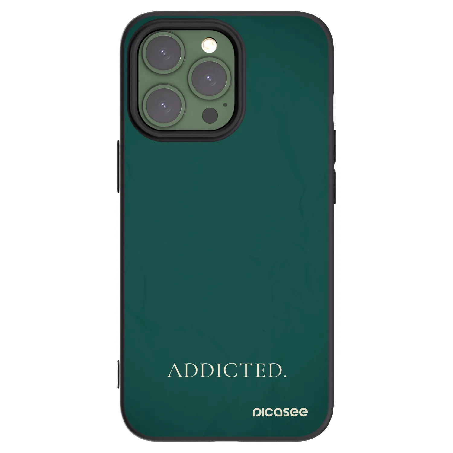 Picasee Μαύρη θήκη σιλικόνης για Apple iPhone 13 Pro - Addicted