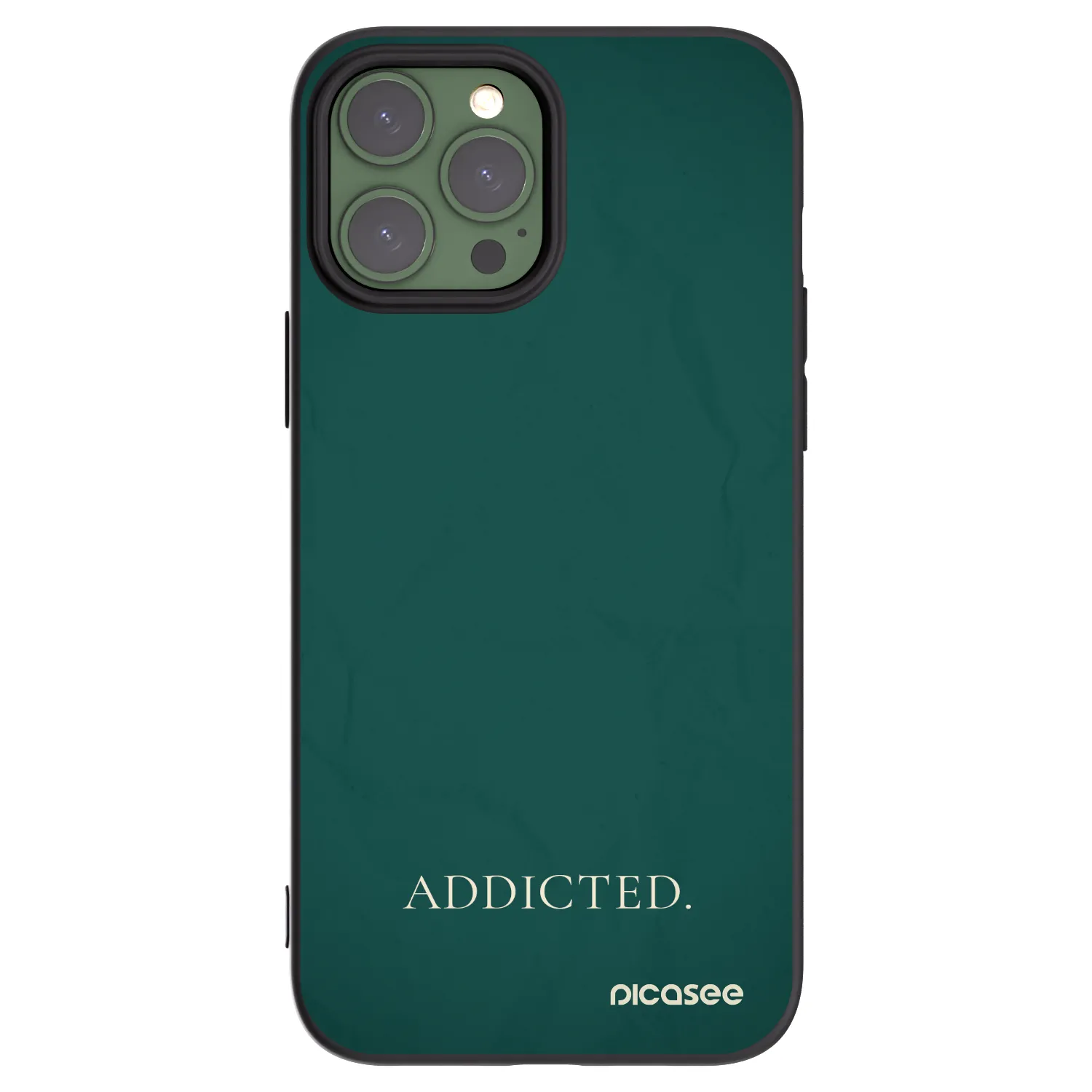 Picasee Μαύρη θήκη σιλικόνης για Apple iPhone 13 Pro Max - Addicted