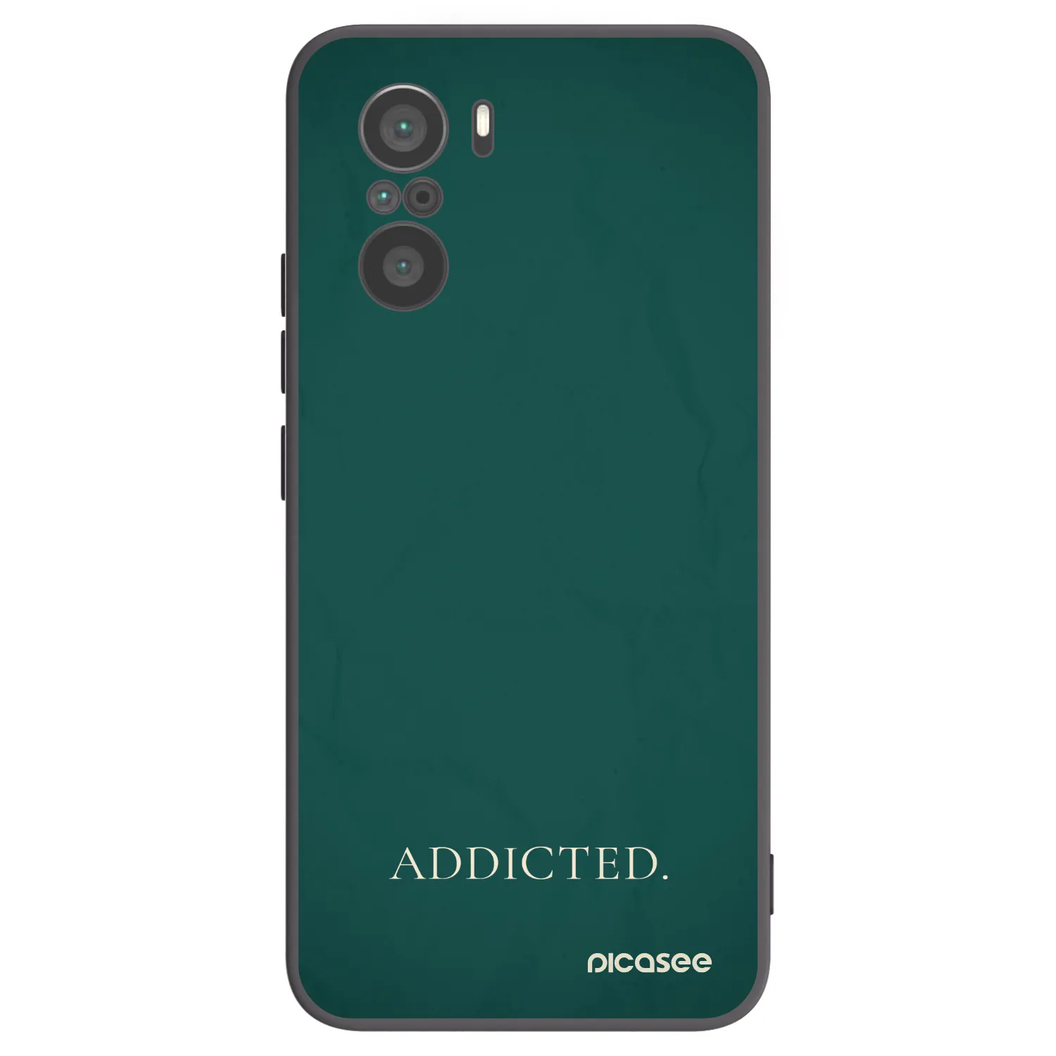 Picasee Μαύρη θήκη σιλικόνης για Xiaomi Poco F3 - Addicted