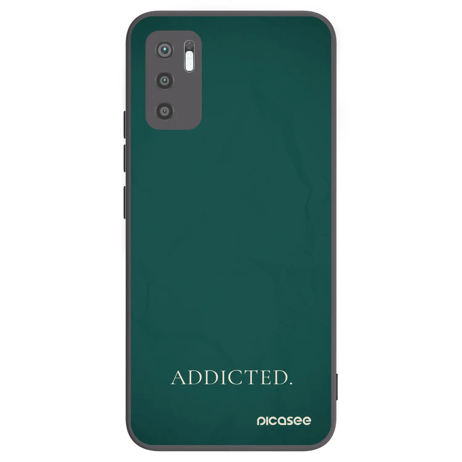 Picasee Μαύρη θήκη σιλικόνης για Xiaomi Redmi Note 10 5G - Addicted