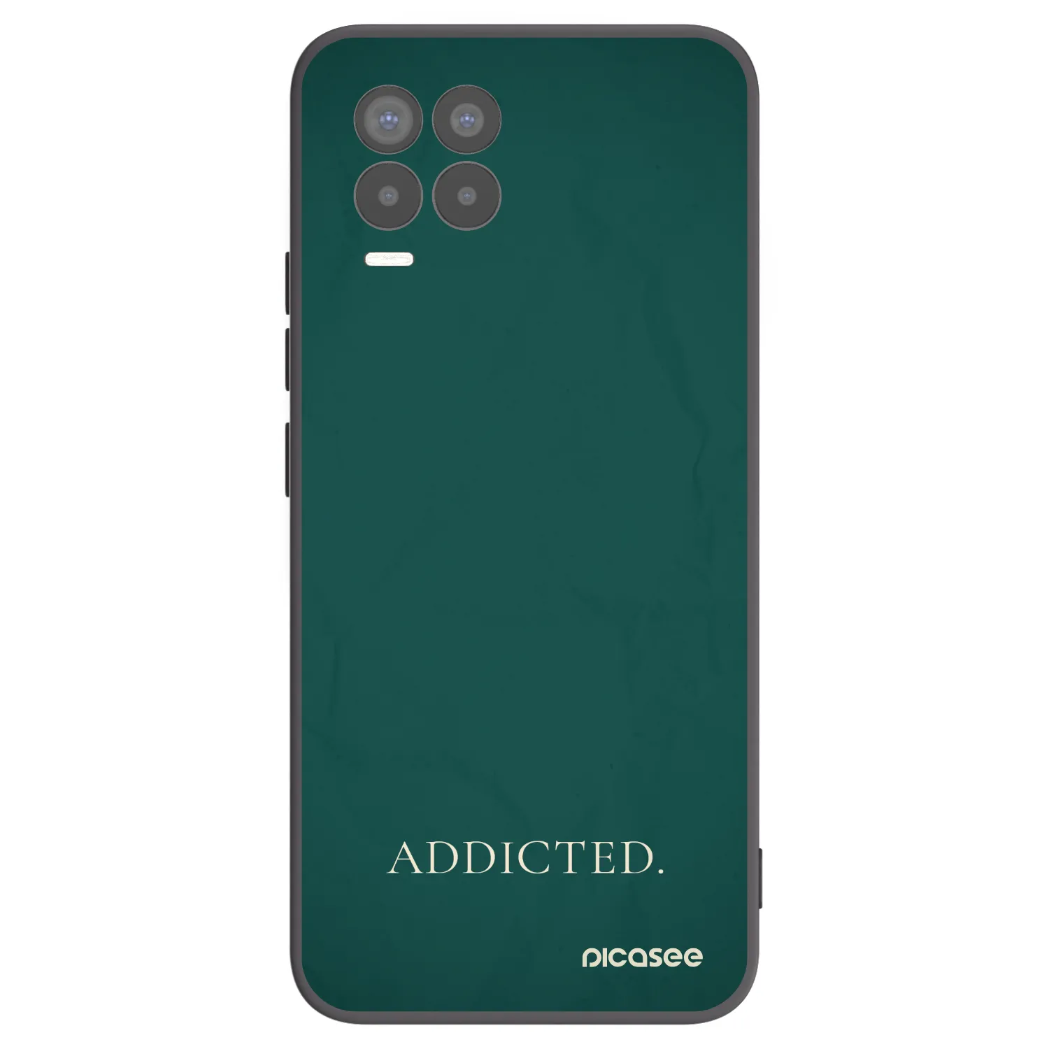 Picasee Μαύρη θήκη σιλικόνης για Realme 8 4G - Addicted