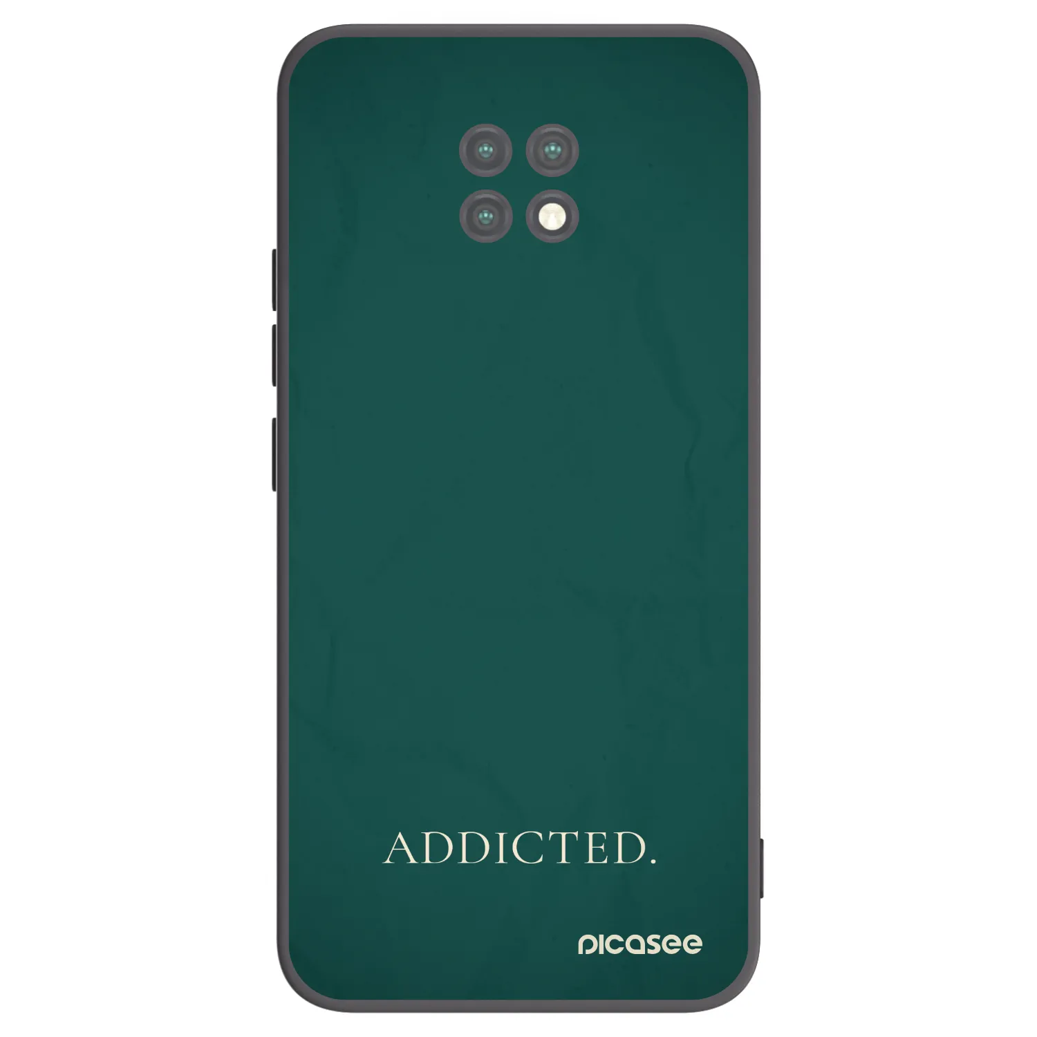 Picasee Μαύρη θήκη σιλικόνης για Xiaomi Redmi Note 9T - Addicted