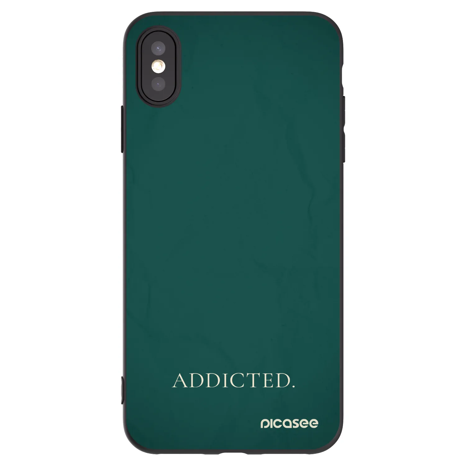 Picasee Μαύρη θήκη σιλικόνης για Apple iPhone XS Max - Addicted