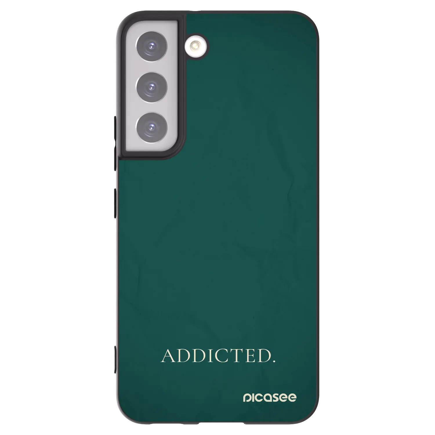 Picasee Μαύρη θήκη σιλικόνης για Samsung Galaxy S22 5G - Addicted