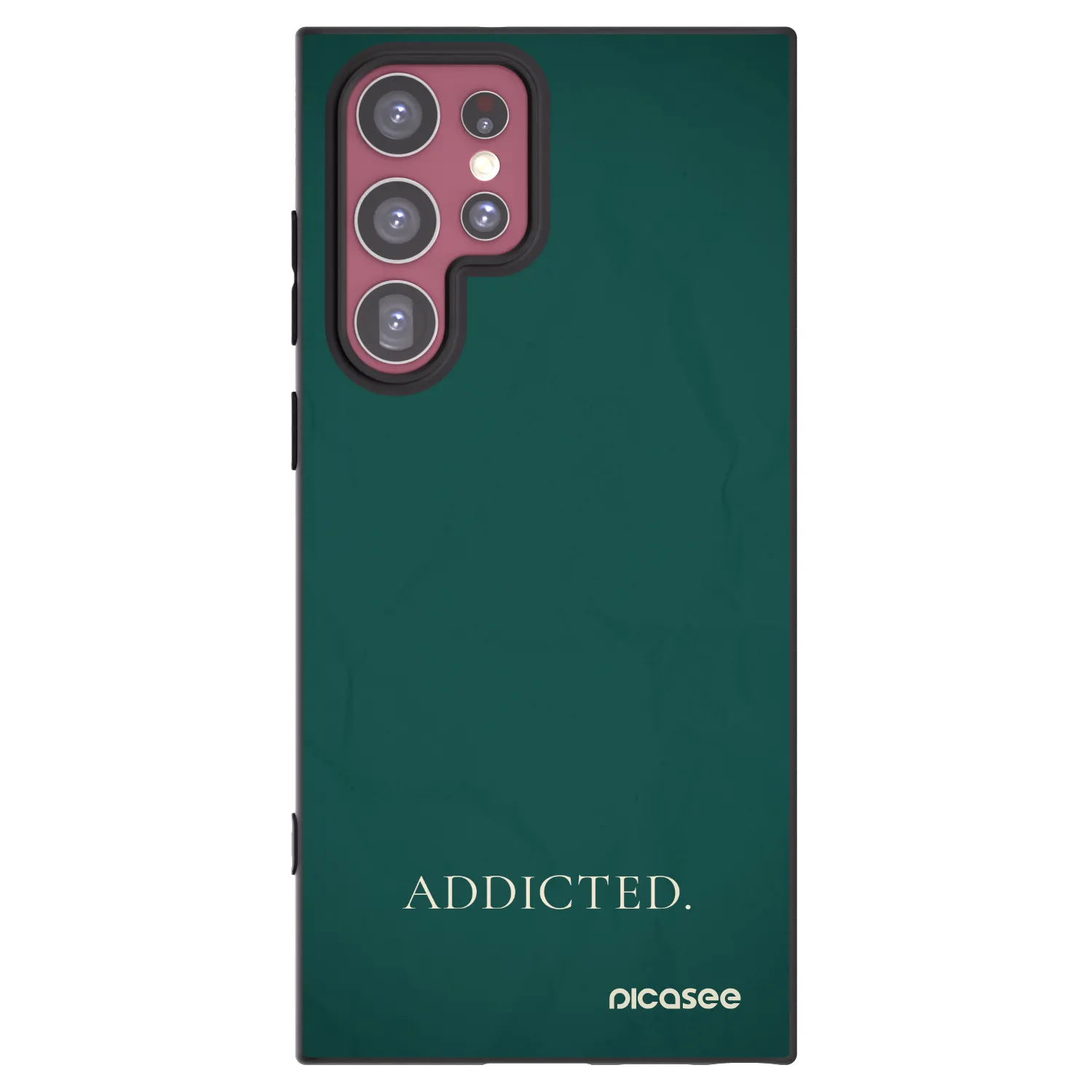 Picasee Μαύρη θήκη σιλικόνης για Samsung Galaxy S22 Ultra 5G - Addicted
