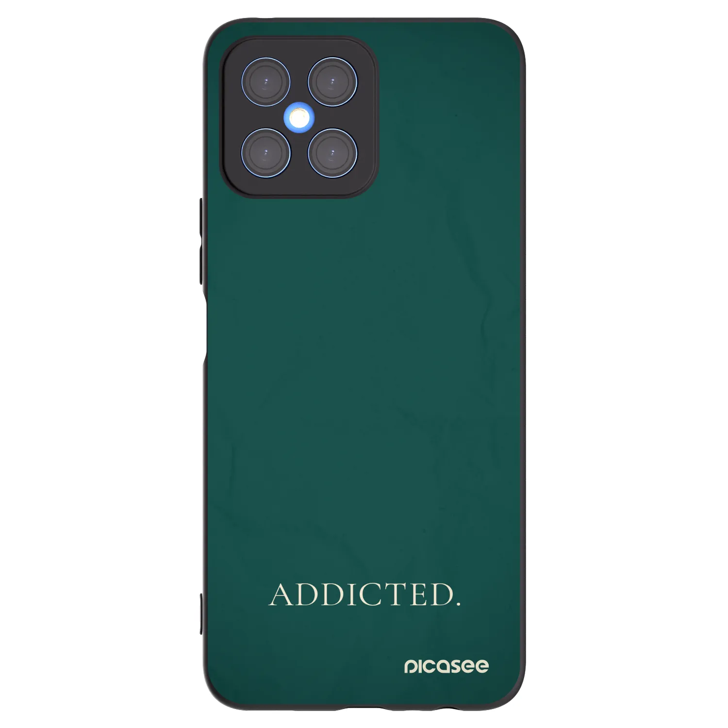 Picasee Μαύρη θήκη σιλικόνης για Honor X8 4G - Addicted