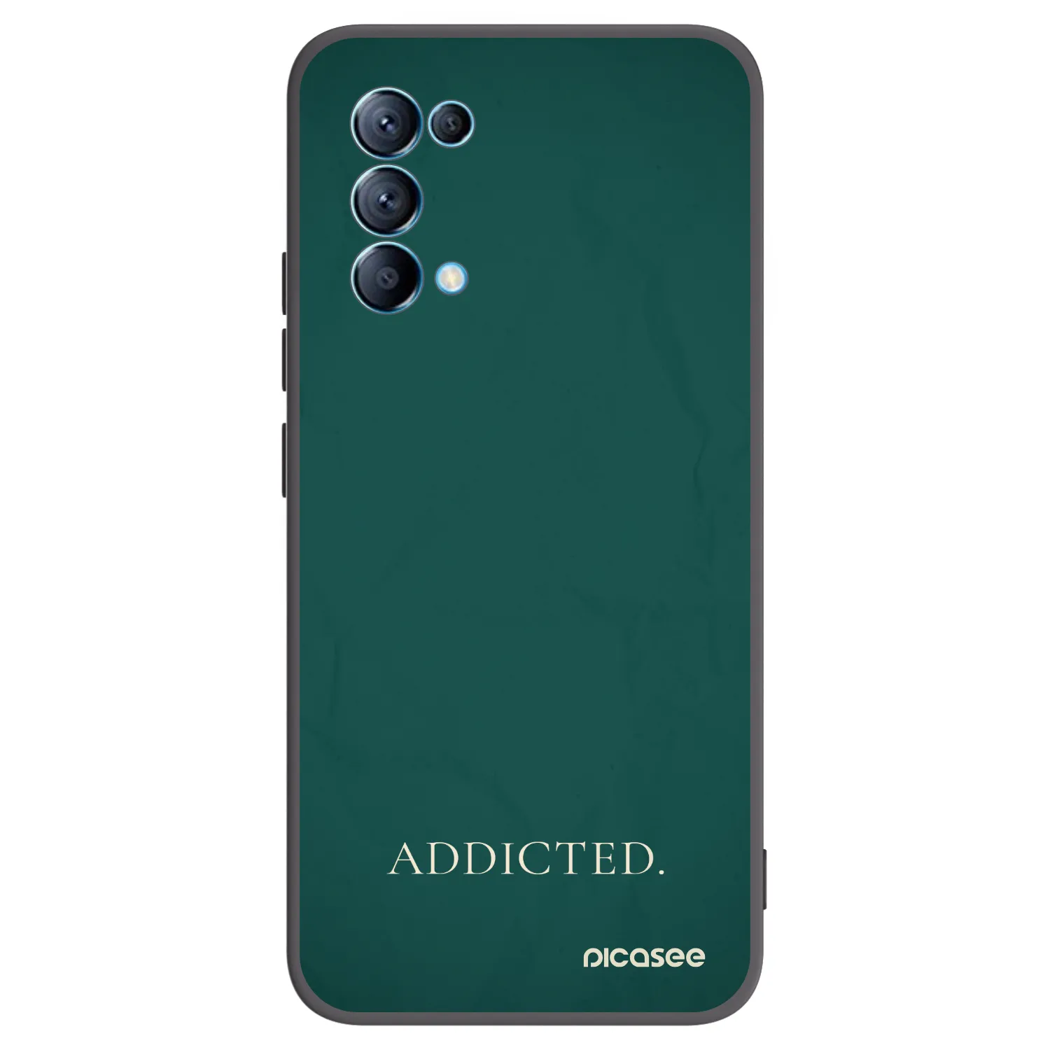 Picasee Μαύρη θήκη σιλικόνης για OPPO A16s - Addicted