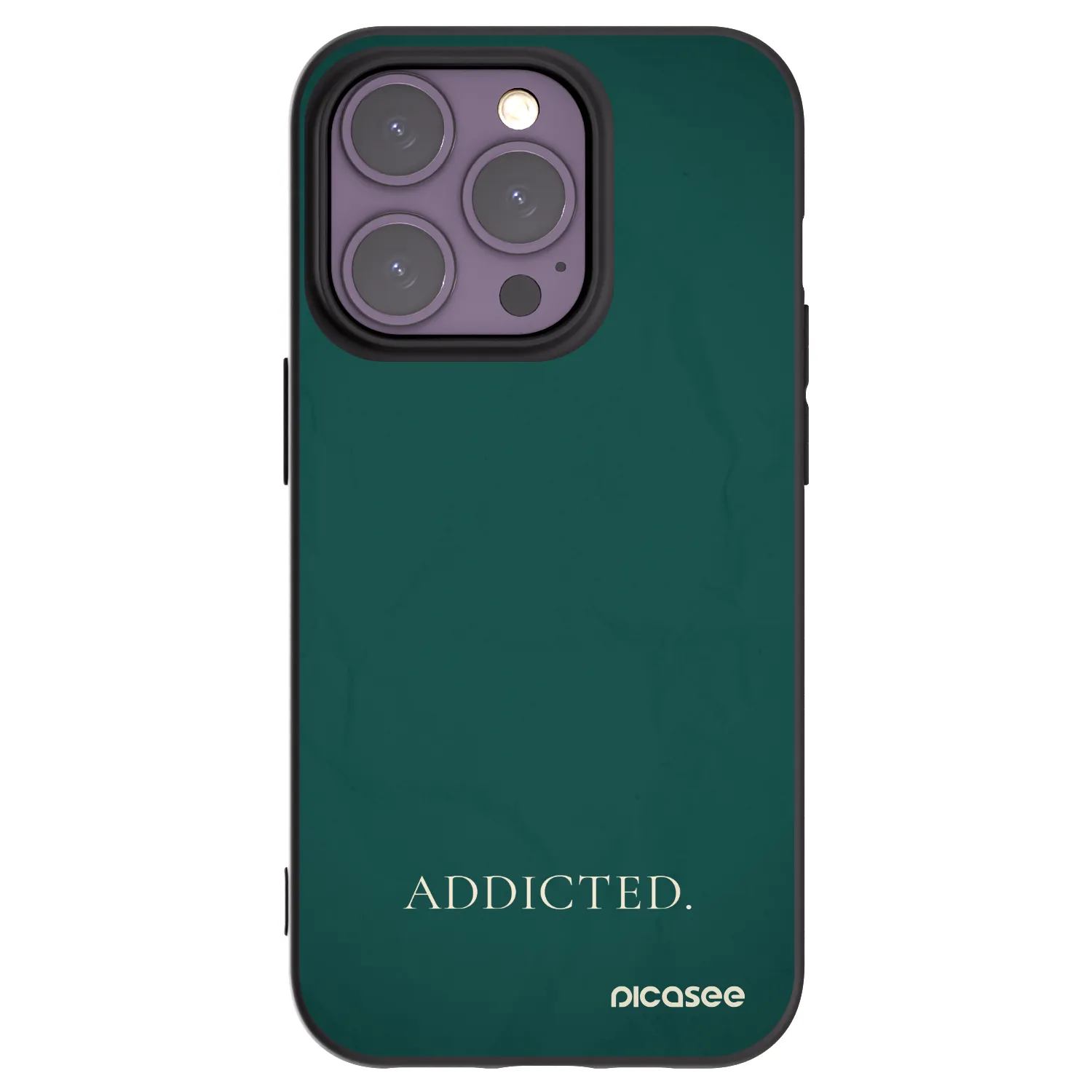 Picasee Μαύρη θήκη σιλικόνης για Apple iPhone 14 Pro - Addicted