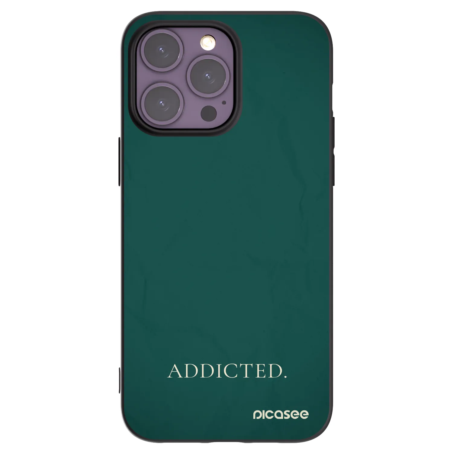 Picasee Μαύρη θήκη σιλικόνης για Apple iPhone 14 Pro Max - Addicted