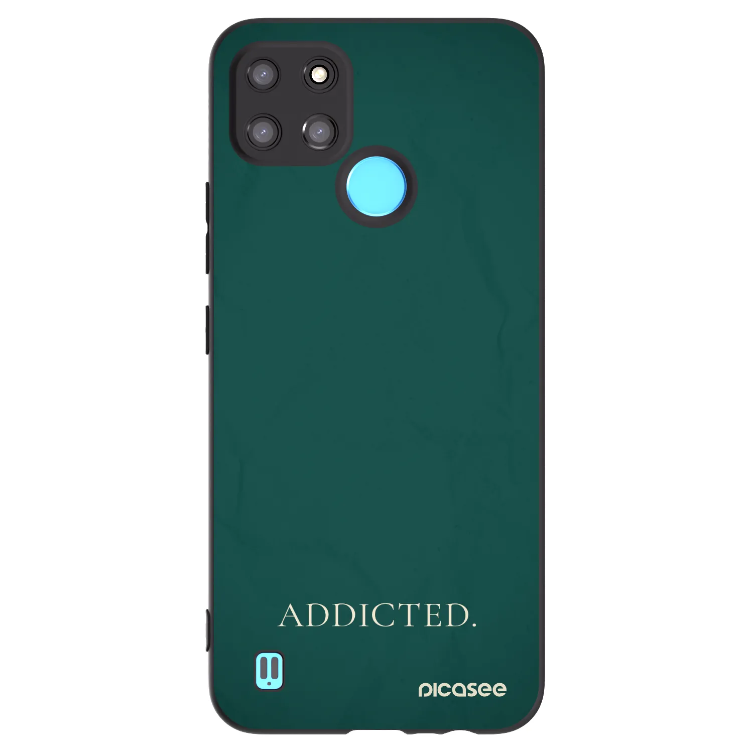Picasee Μαύρη θήκη σιλικόνης για Realme C21Y - Addicted