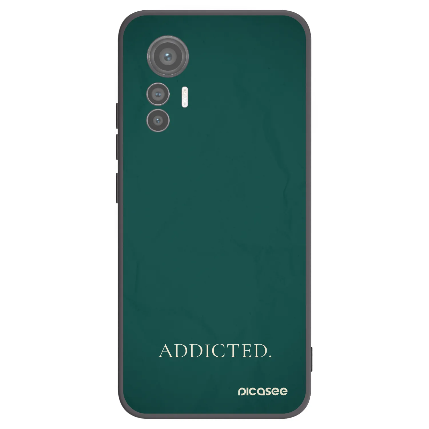 Picasee Μαύρη θήκη σιλικόνης για Xiaomi 12 Lite - Addicted