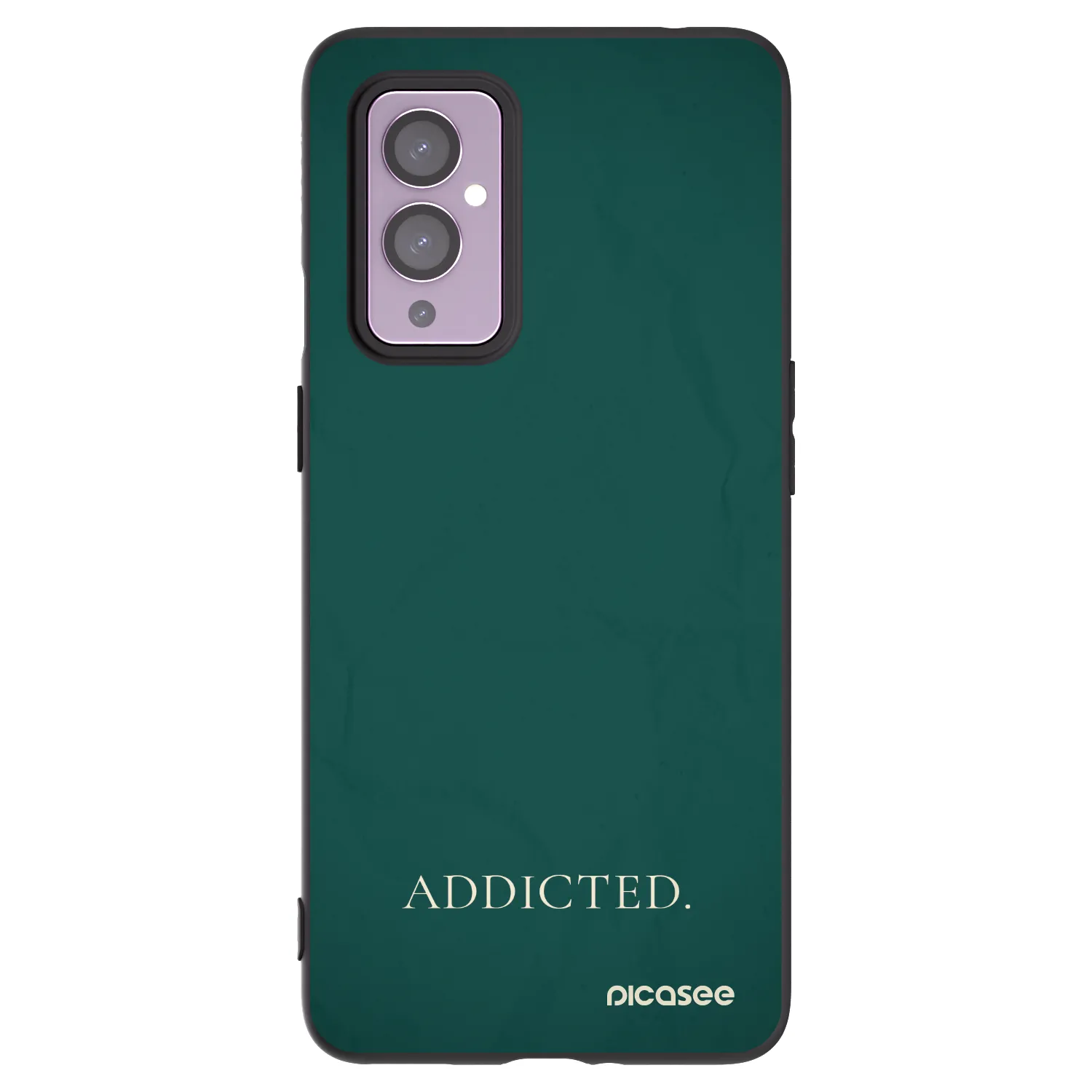 Picasee Μαύρη θήκη σιλικόνης για OnePlus 9 - Addicted