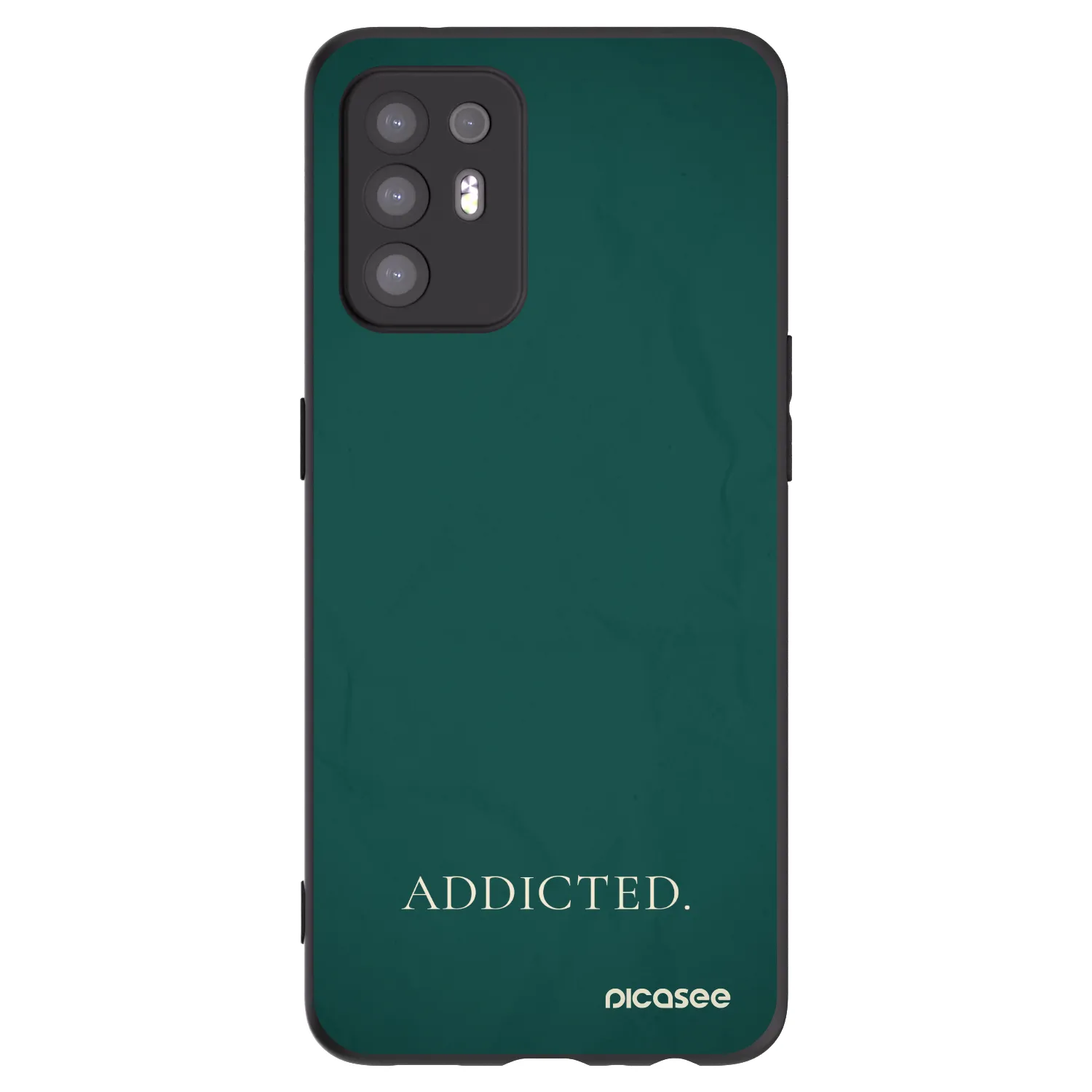 Picasee Μαύρη θήκη σιλικόνης για OPPO A94 5G - Addicted