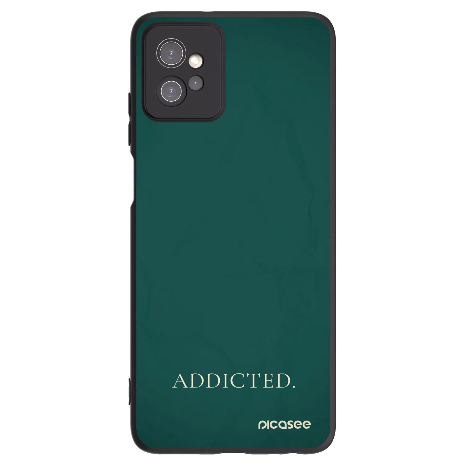 Picasee Μαύρη θήκη σιλικόνης για Motorola Moto G32 - Addicted