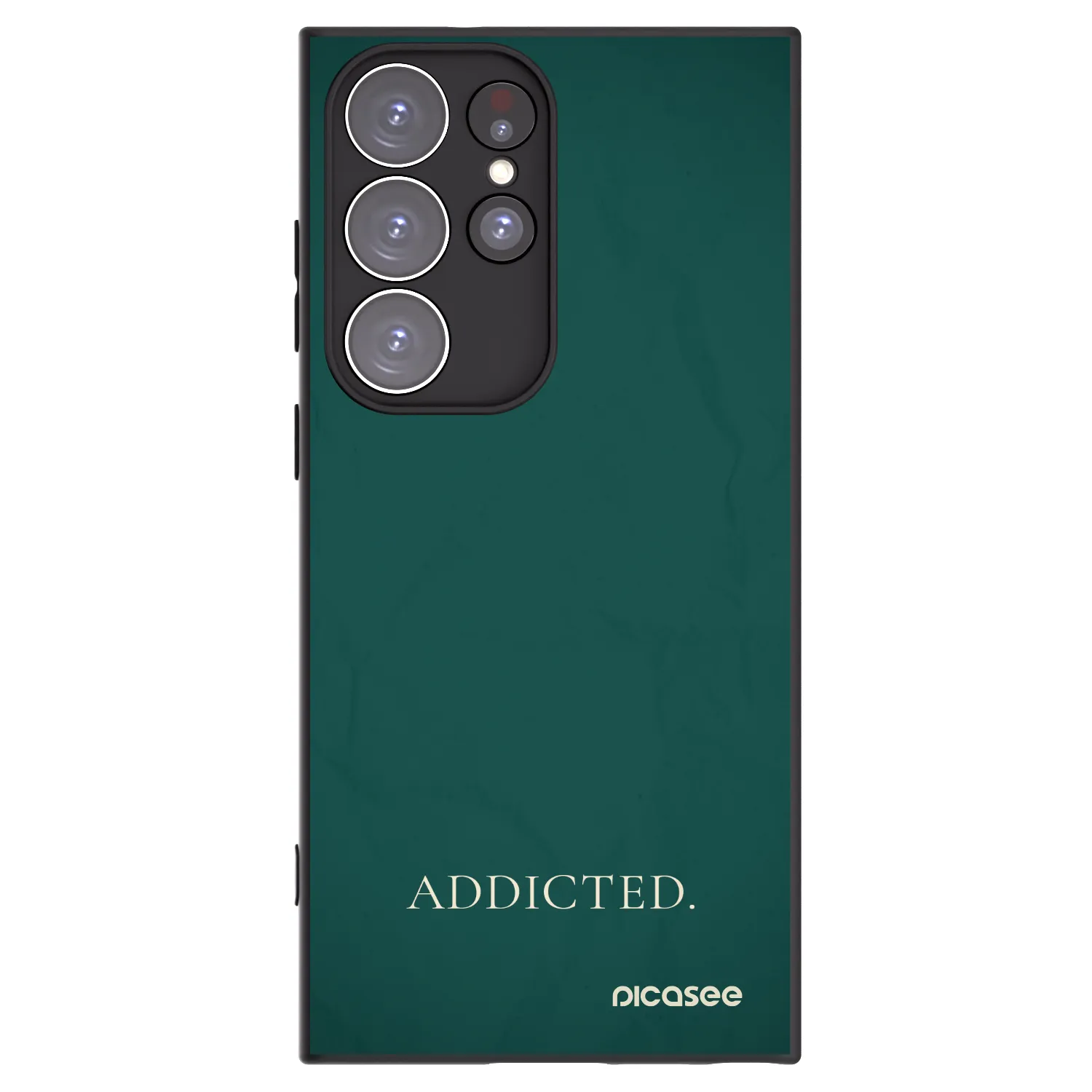 Picasee Μαύρη θήκη σιλικόνης για Samsung Galaxy S23 Ultra 5G - Addicted