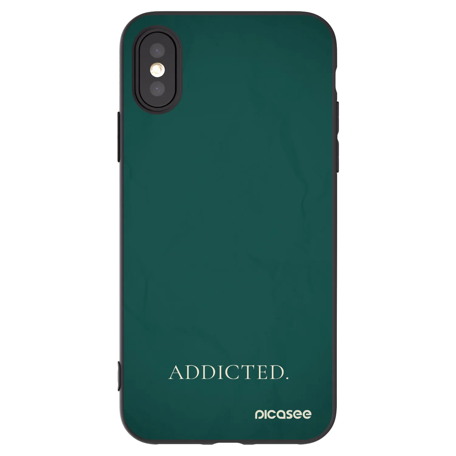 Picasee Μαύρη θήκη σιλικόνης για Apple iPhone X/XS - Addicted