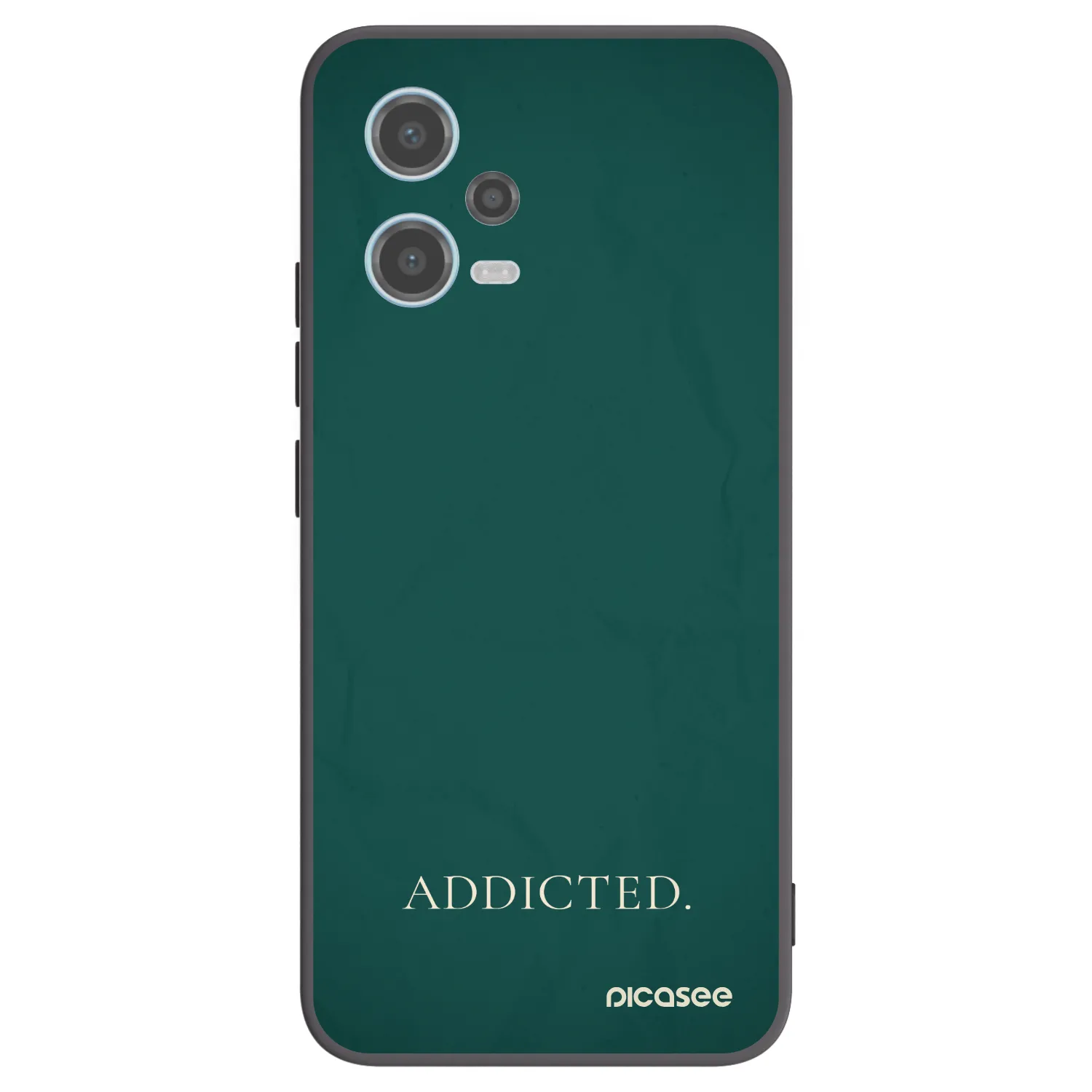 Picasee Μαύρη θήκη σιλικόνης για Xiaomi Redmi Note 12 5G - Addicted