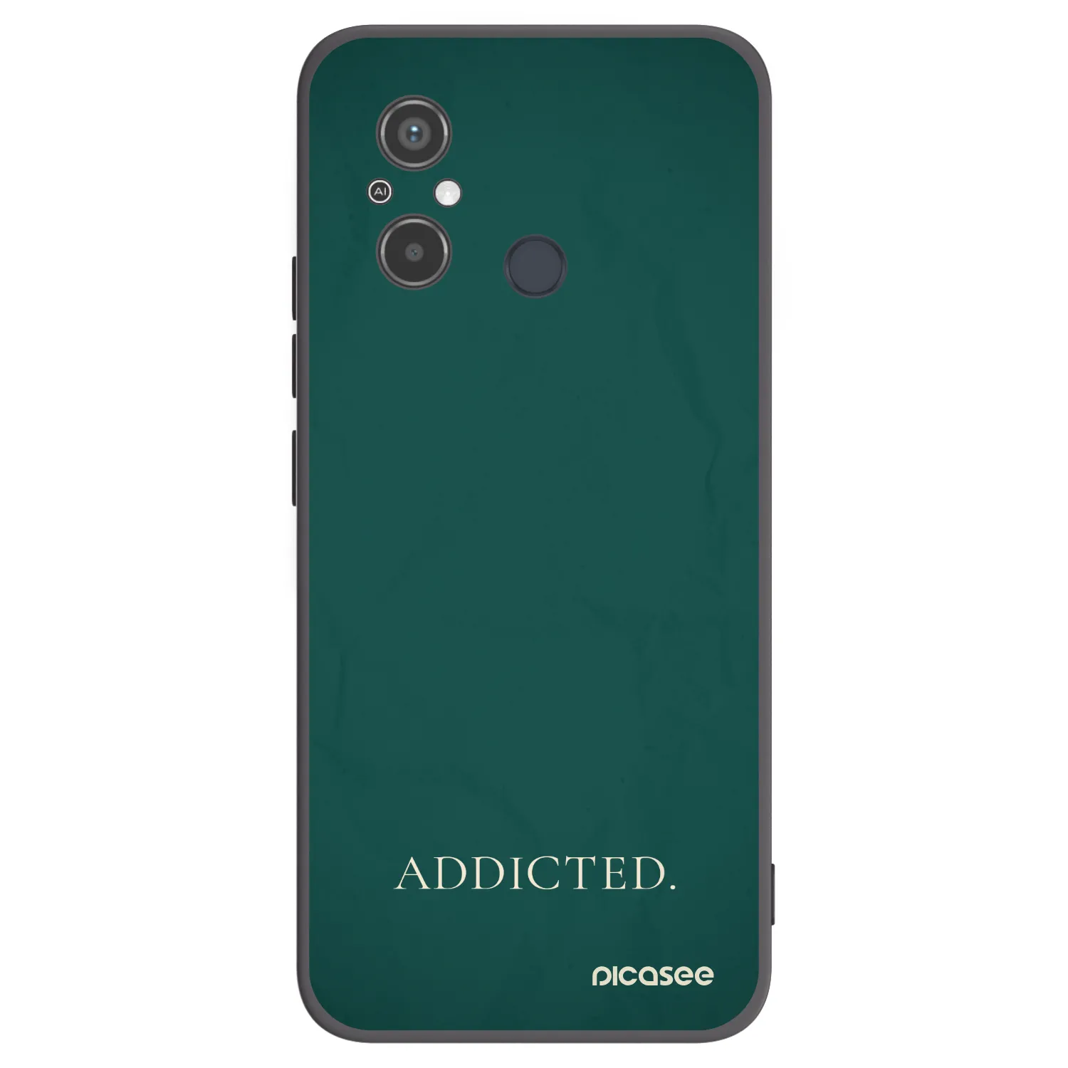 Picasee Μαύρη θήκη σιλικόνης για Xiaomi Redmi 12C - Addicted