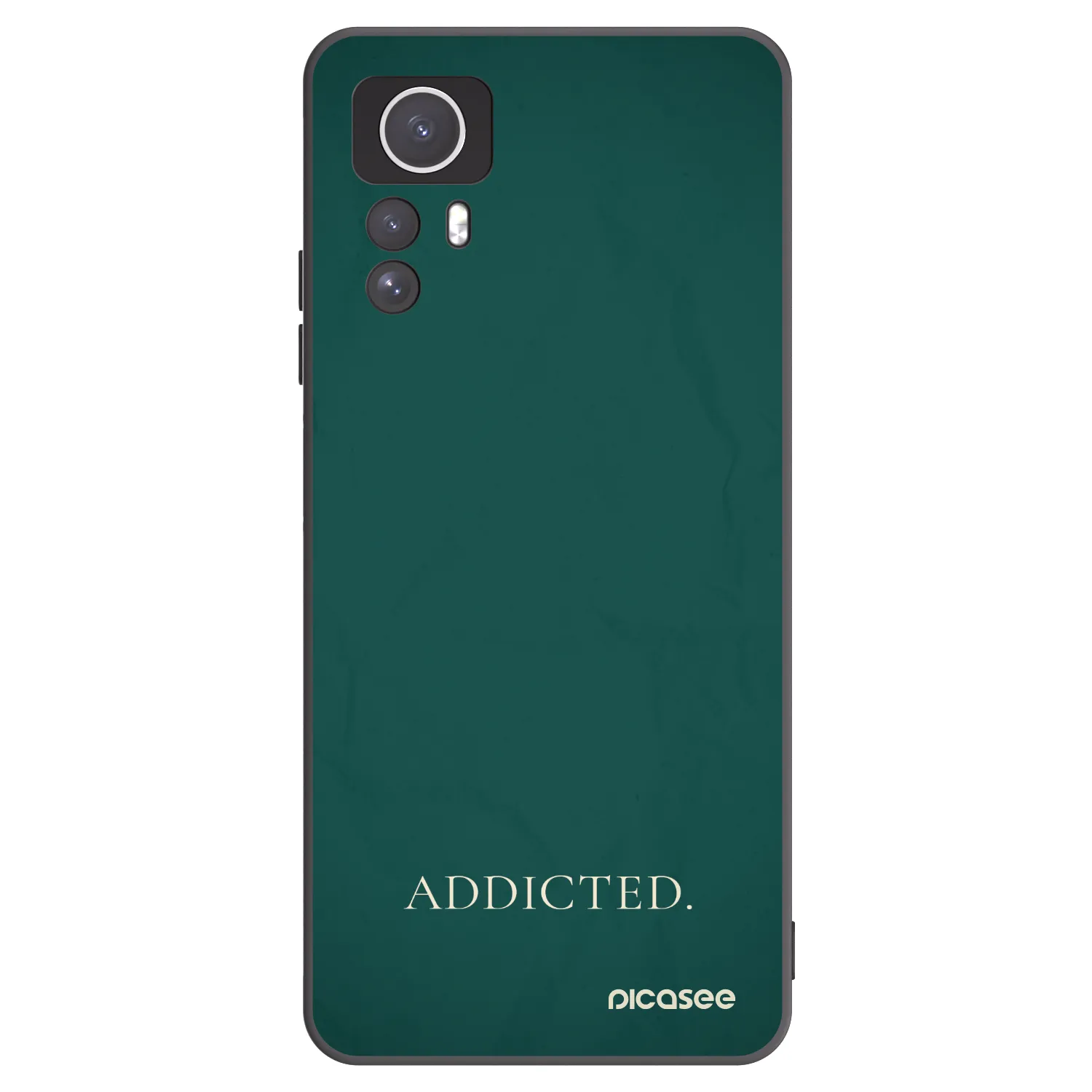 Picasee Μαύρη θήκη σιλικόνης για Xiaomi Redmi Note 12S - Addicted