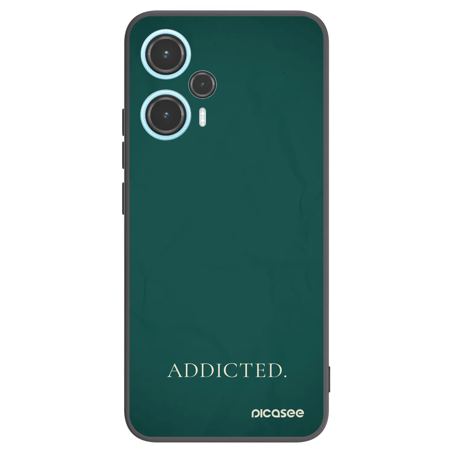 Picasee Μαύρη θήκη σιλικόνης για Xiaomi Poco F5 - Addicted